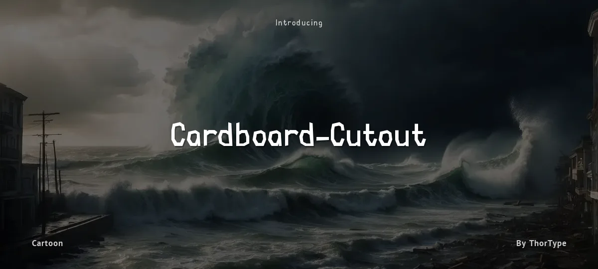 Cardboard-Cutout font preview