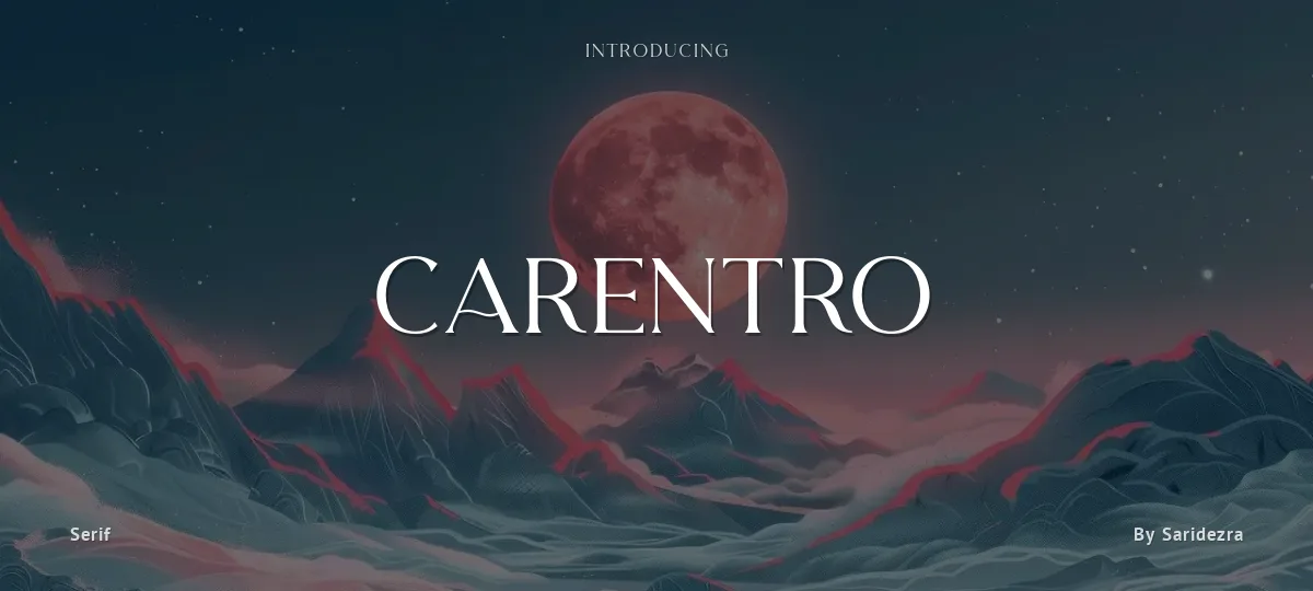 Carentro font preview