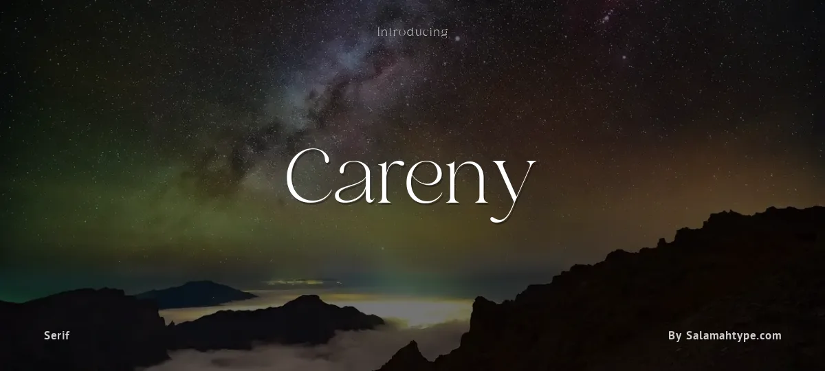 Careny font preview