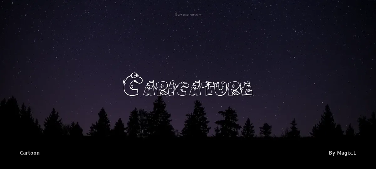 Caricature font preview