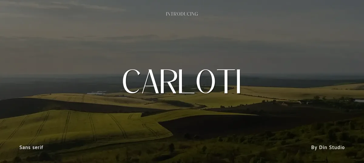 Carloti font preview