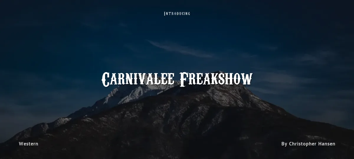 Carnivalee Freakshow font preview