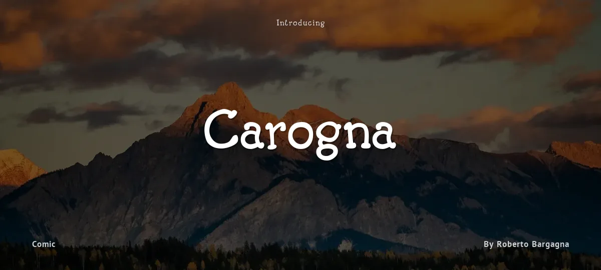 Carogna font preview