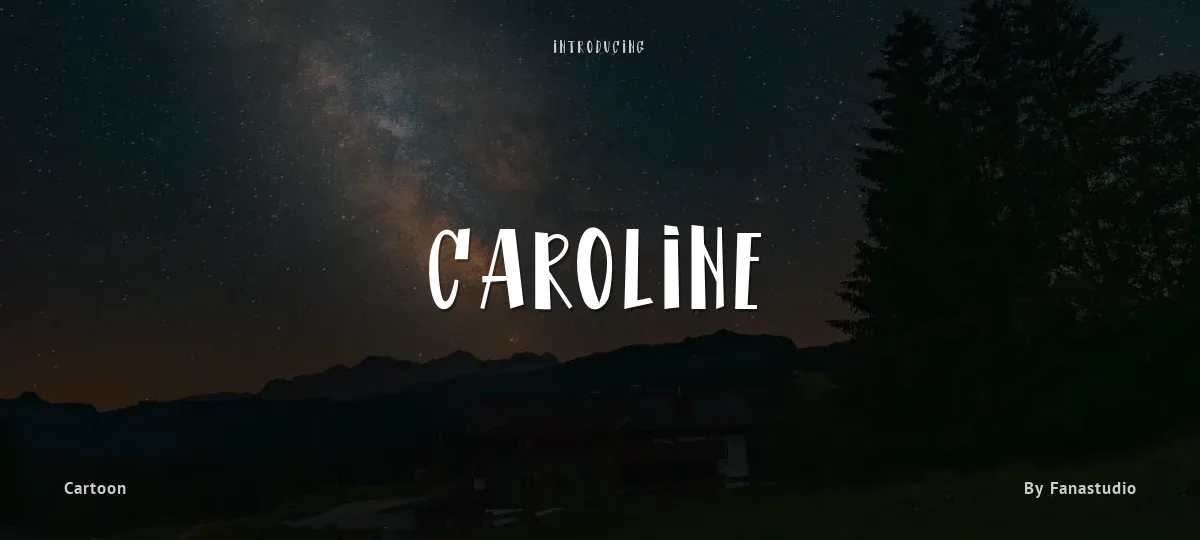 Caroline font preview