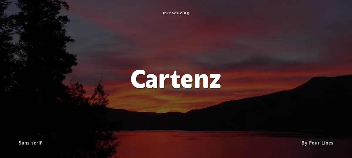 Cartenz font preview