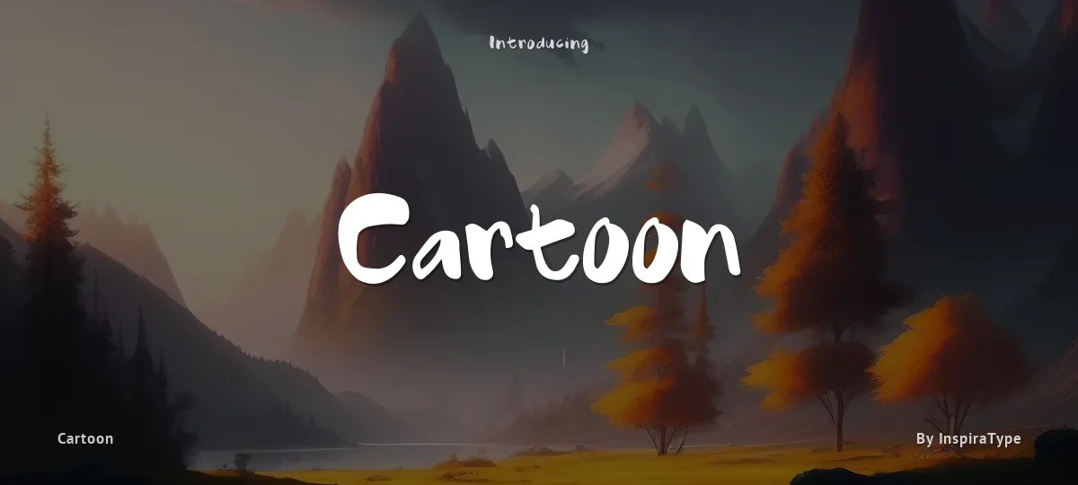 Cartoon font preview