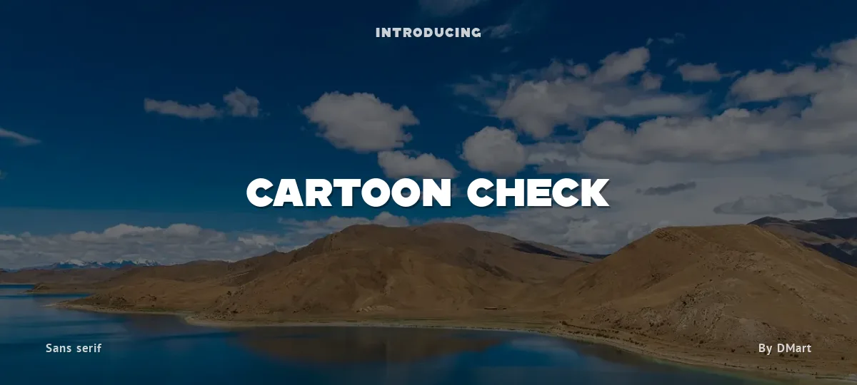 Cartoon Check font preview