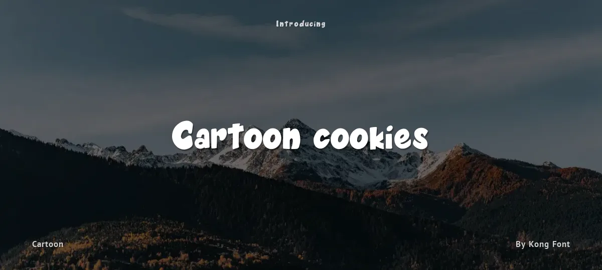 Cartoon cookies font preview