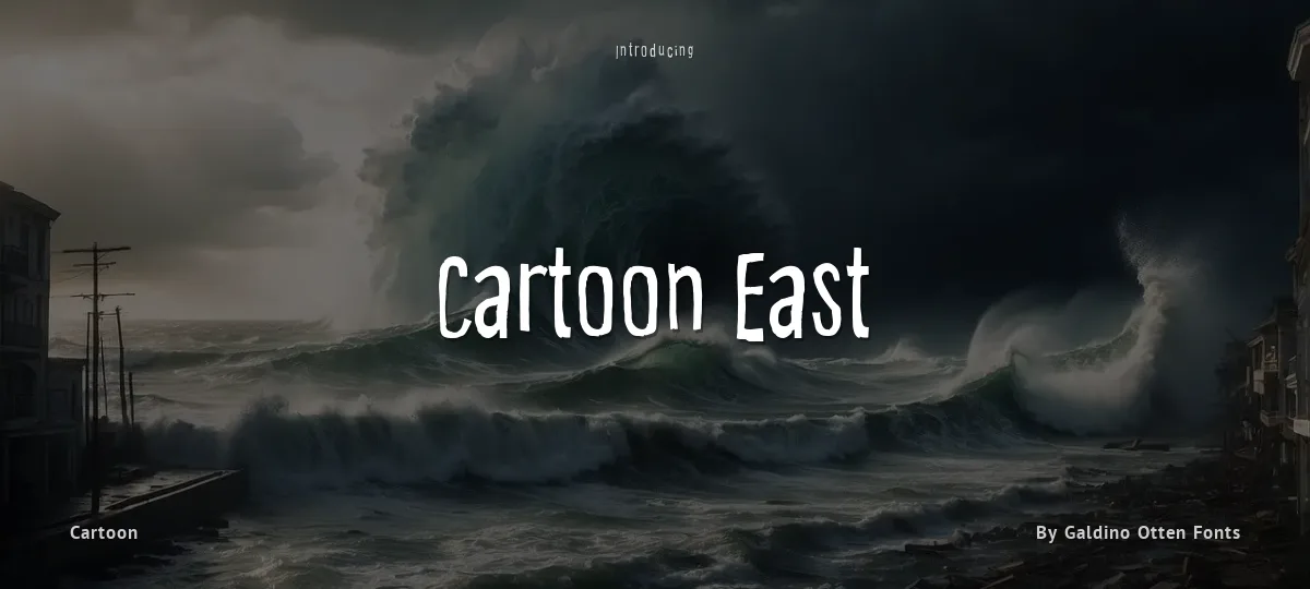 Cartoon East font preview