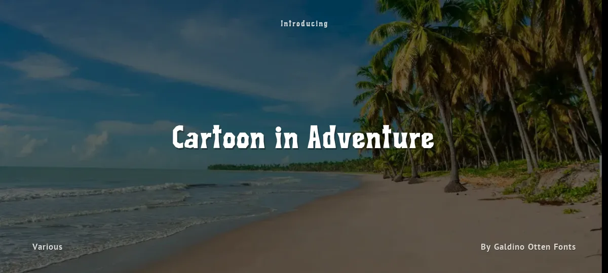 Cartoon in Adventure font preview