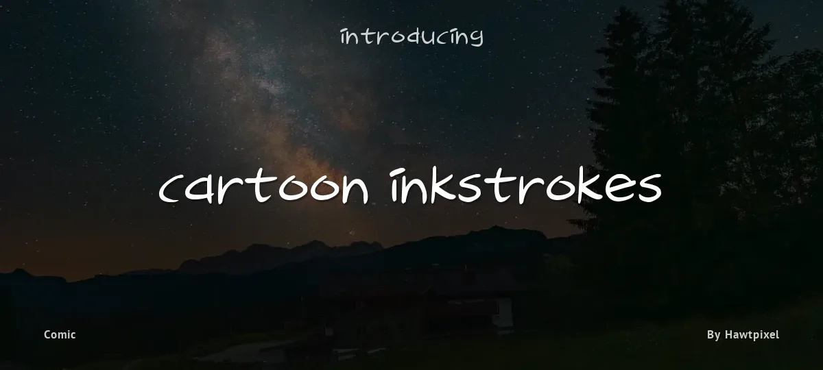 Cartoon Inkstrokes font preview