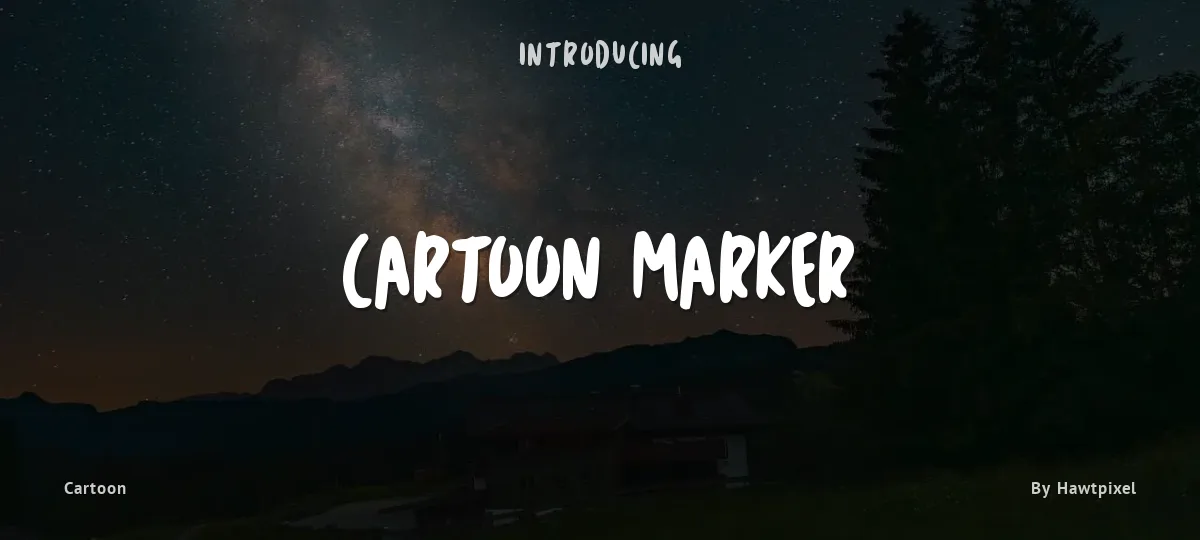 Cartoon Marker font preview