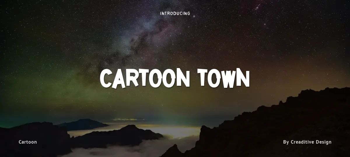 Cartoon Town font preview