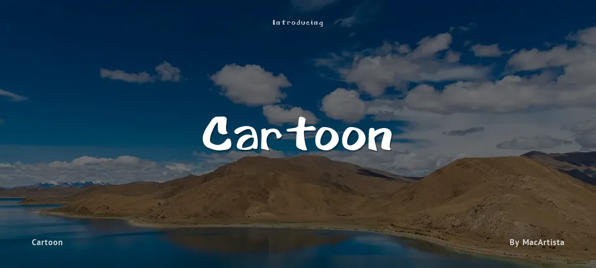 Cartoon font preview