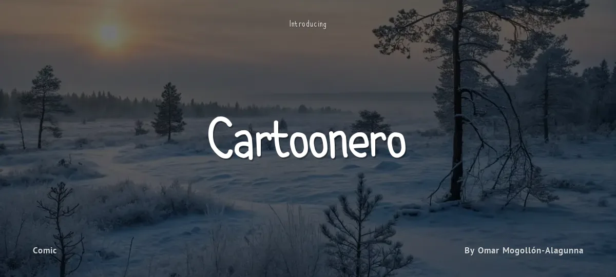 Cartoonero font preview