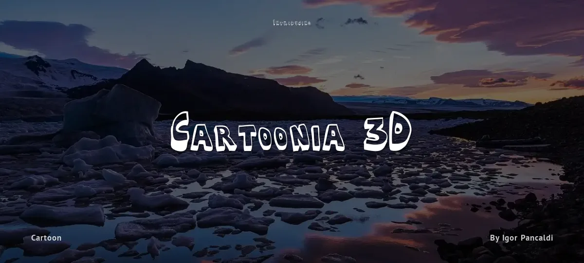 Cartoonia 3D font preview