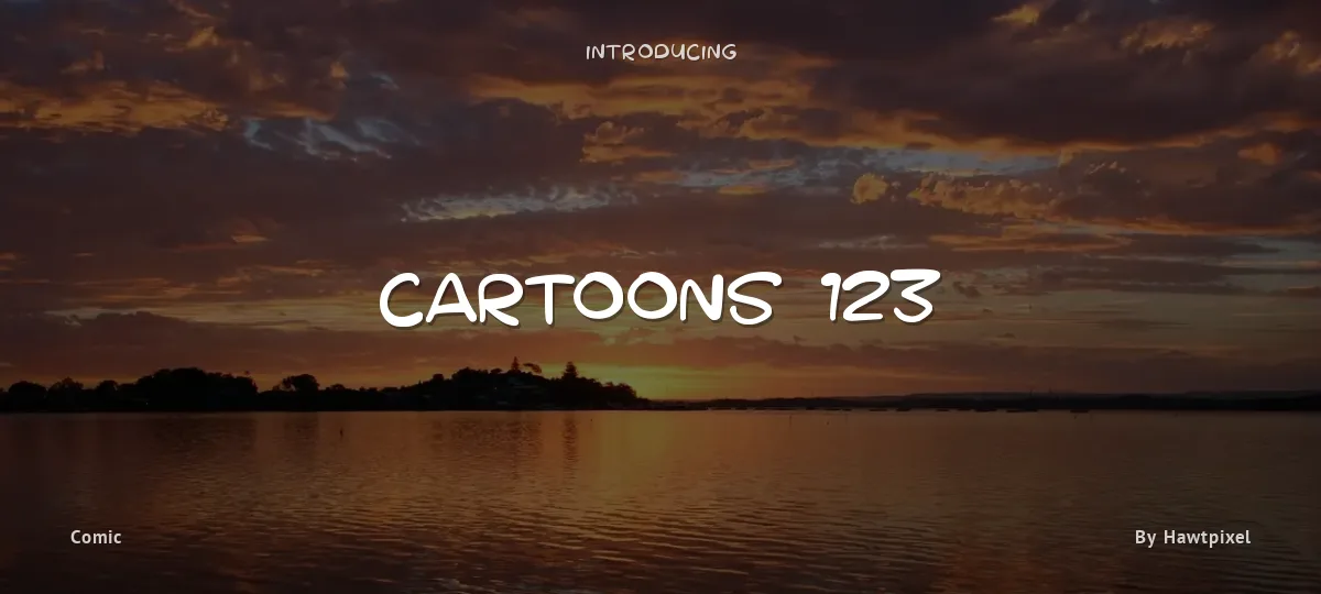 Cartoons 123 font preview