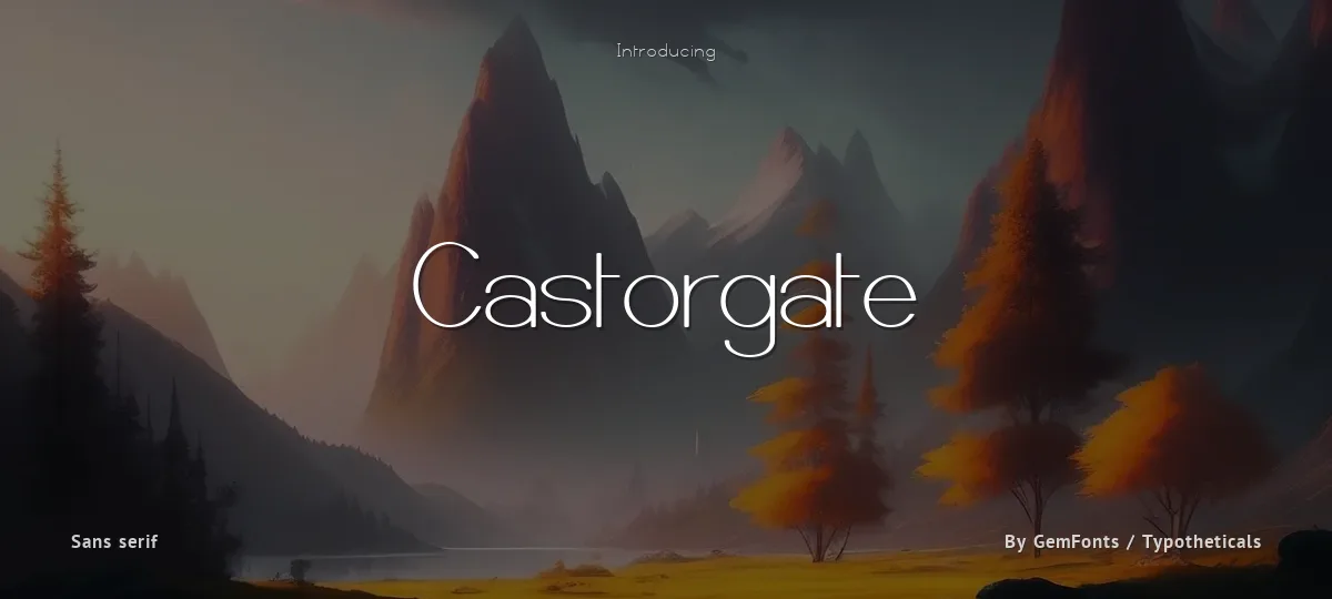 Castorgate font preview