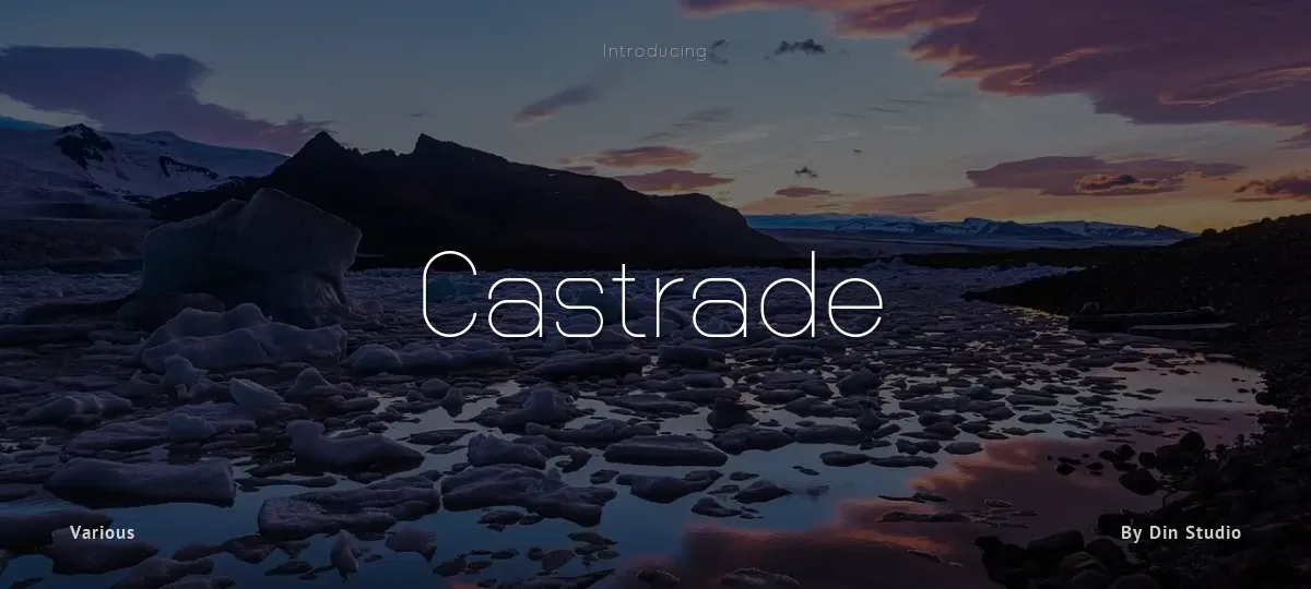 Castrade font preview