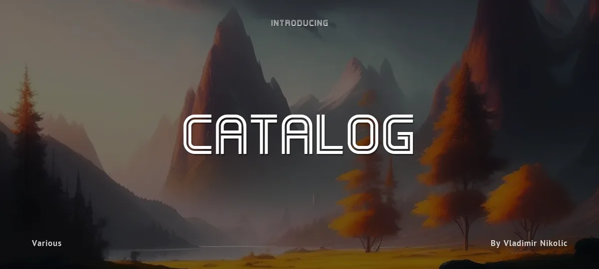 Catalog font preview