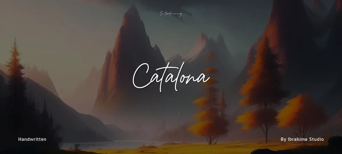 Catalona font preview