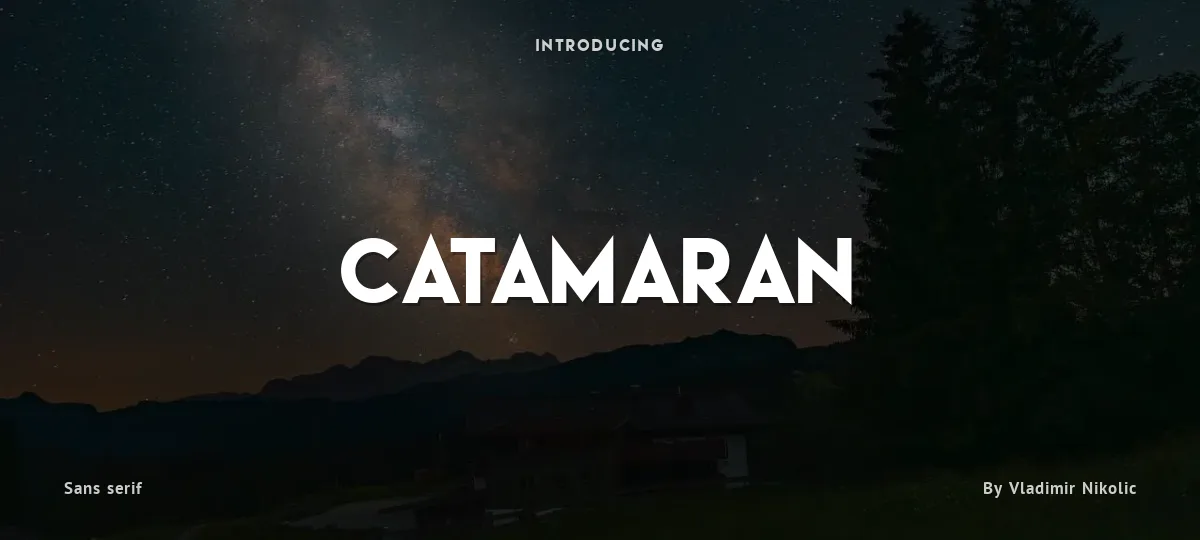 Catamaran font preview