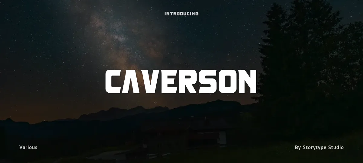 Caverson font preview