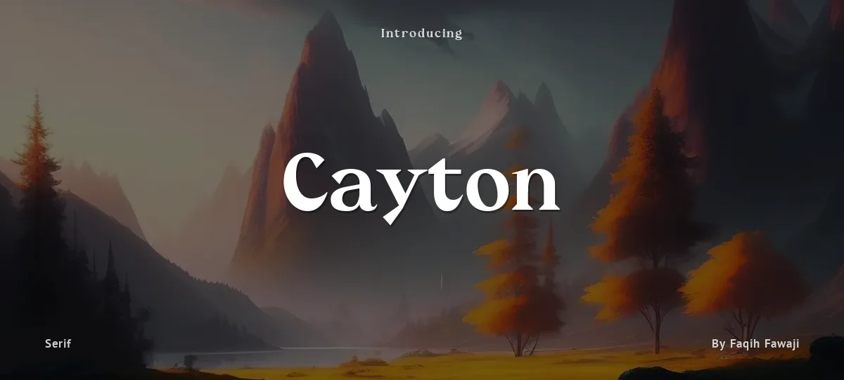 Cayton font preview