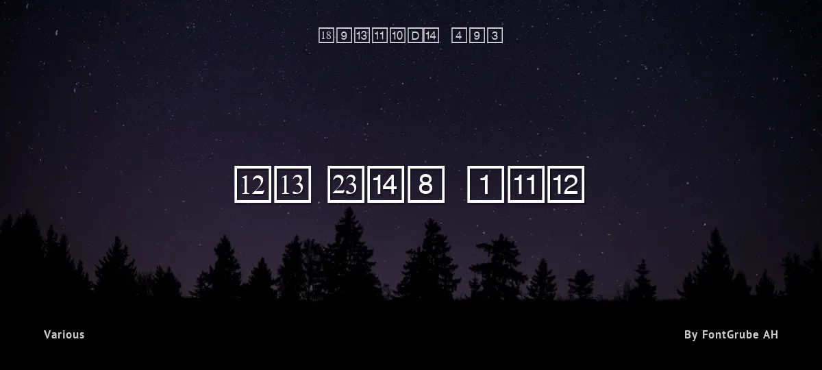 CD Numbers font preview