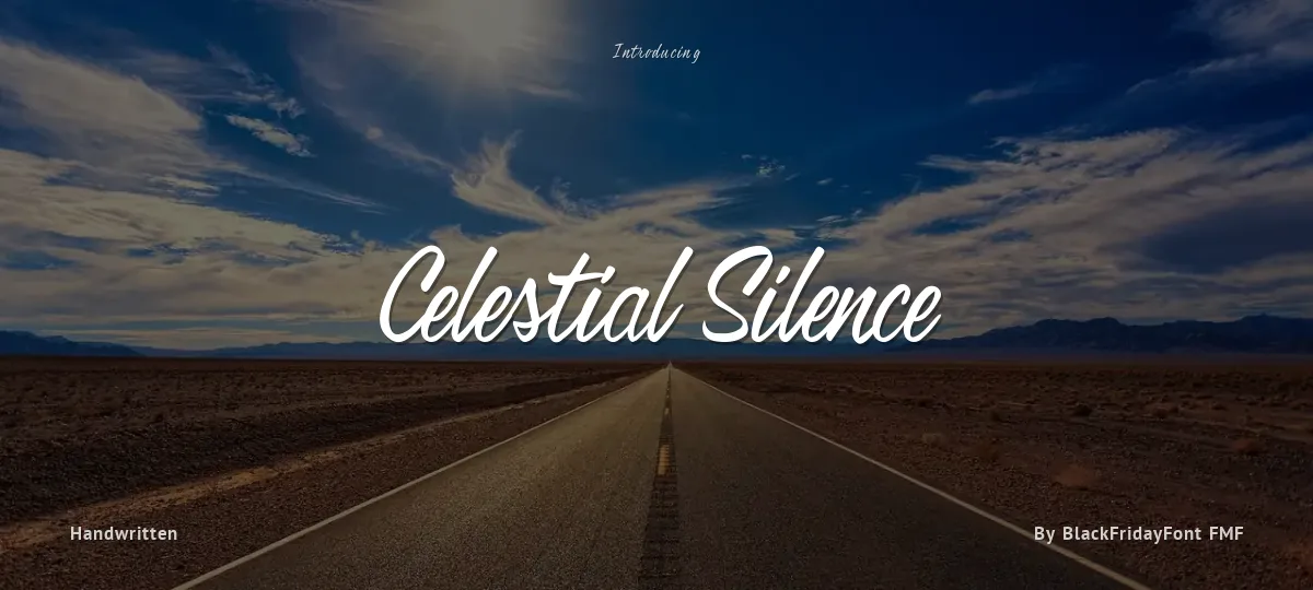 Celestial Silence font preview