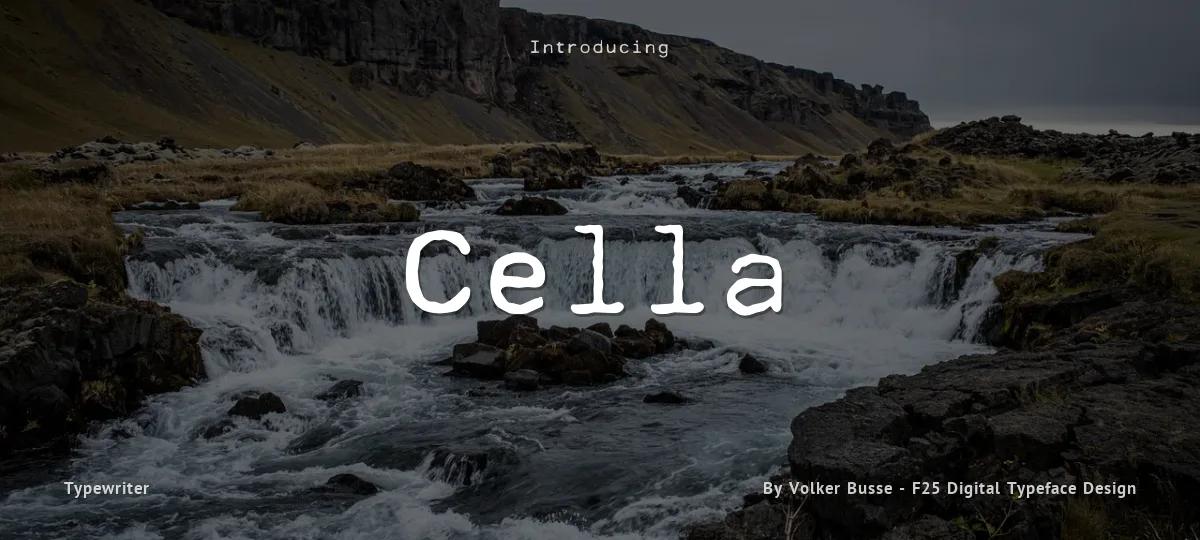 Cella font preview