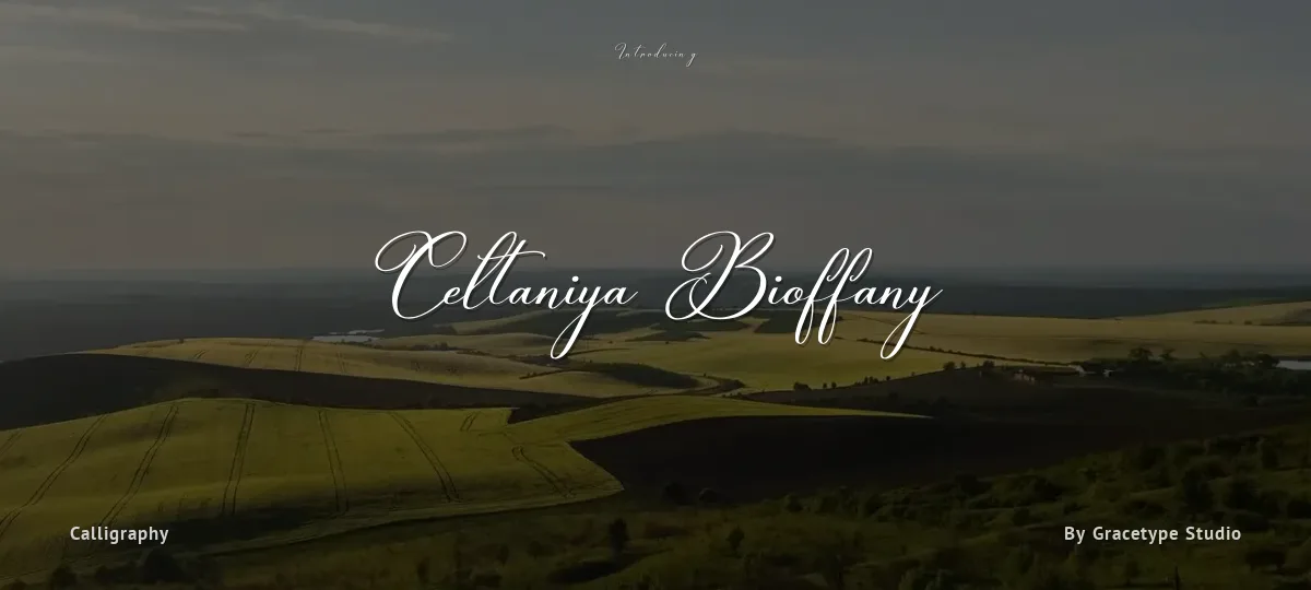 Celtaniya Bioffany font preview