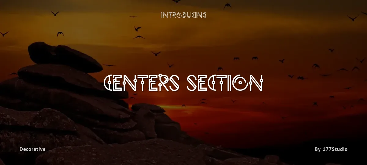 Centers Section font preview