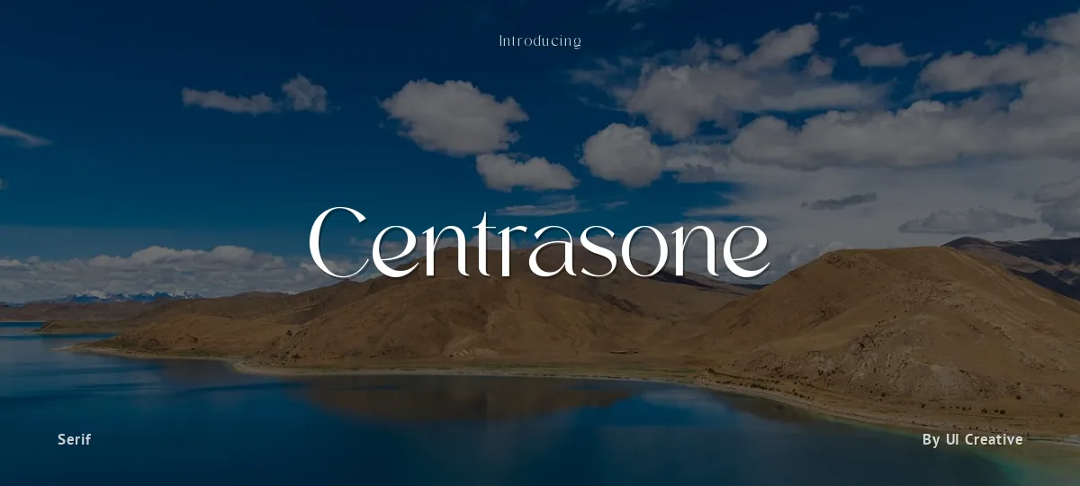 Centrasone font preview