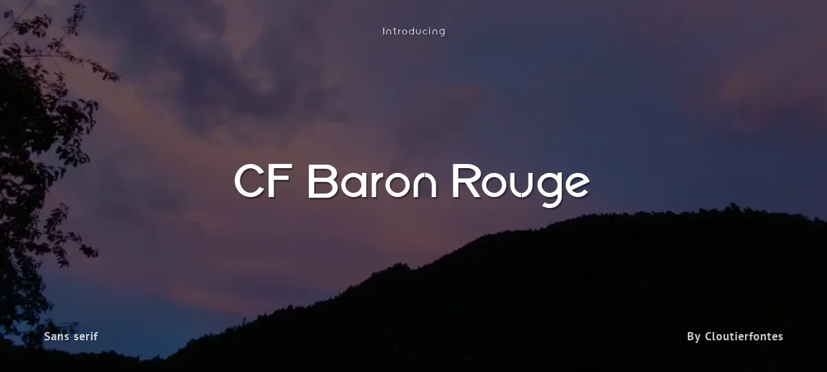 CF Baron Rouge font preview