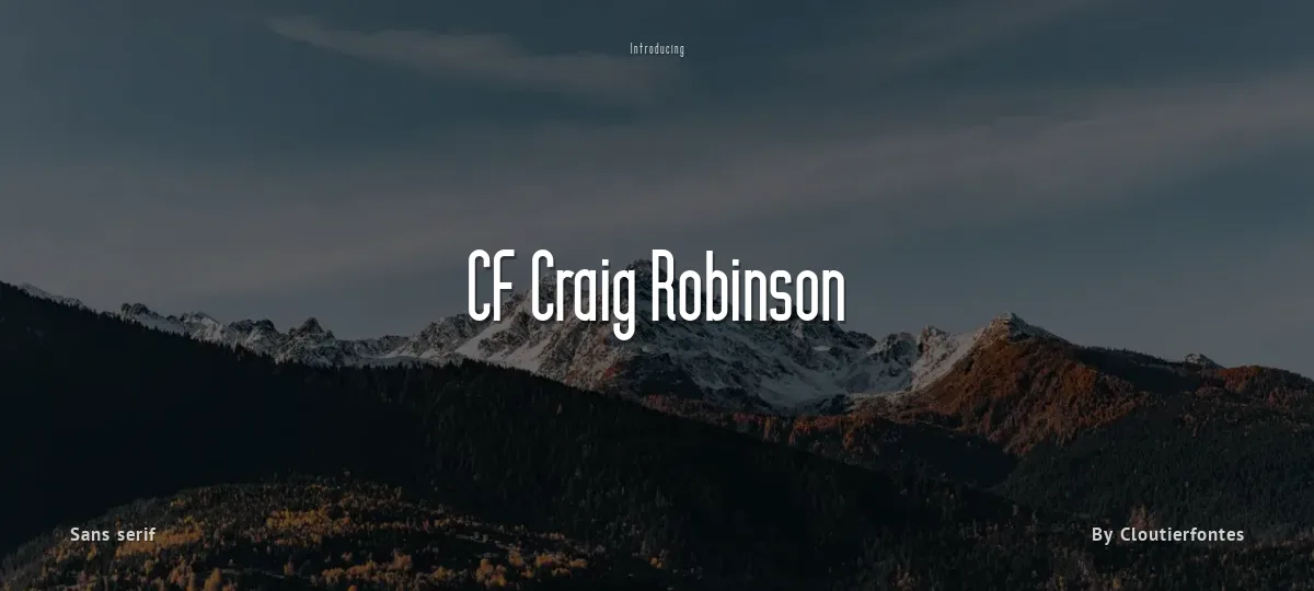 CF Craig Robinson font preview