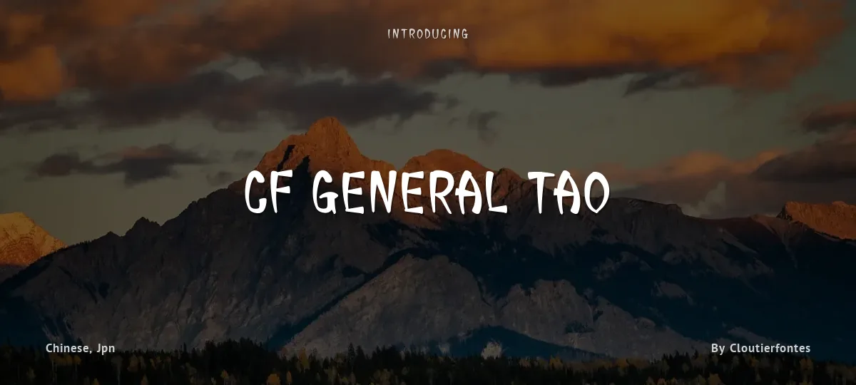 CF General Tao font preview