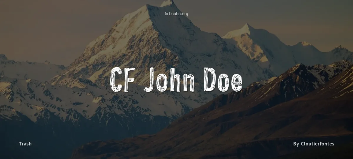 CF John Doe font preview