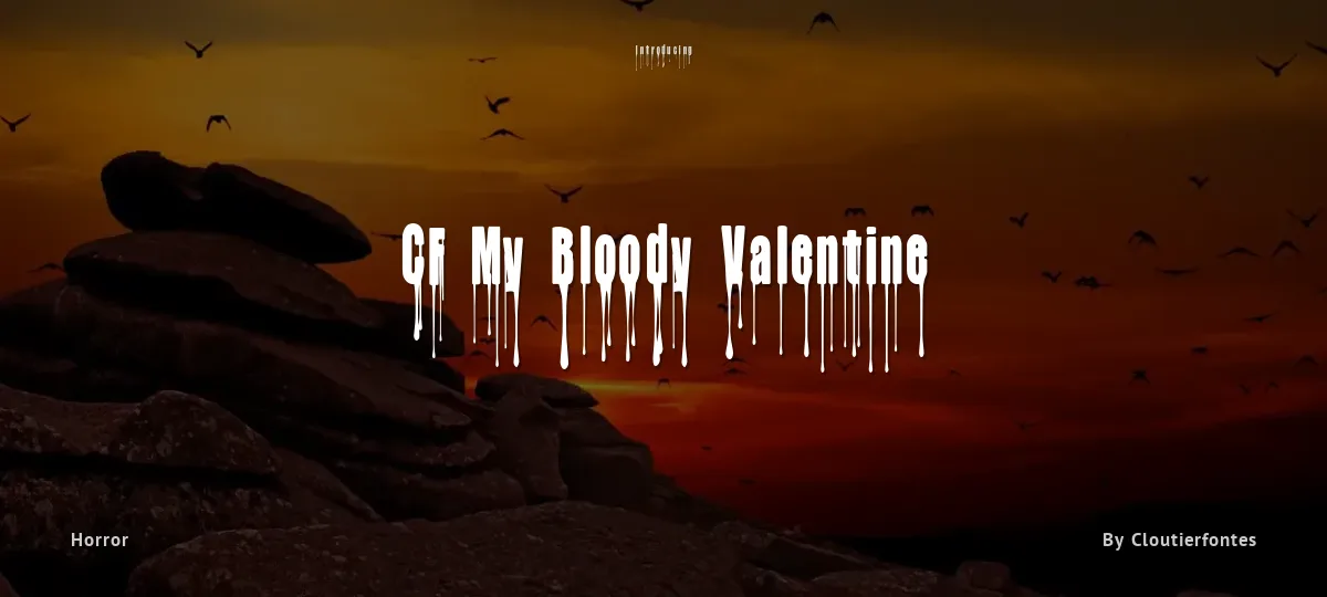 CF My Bloody Valentine font preview