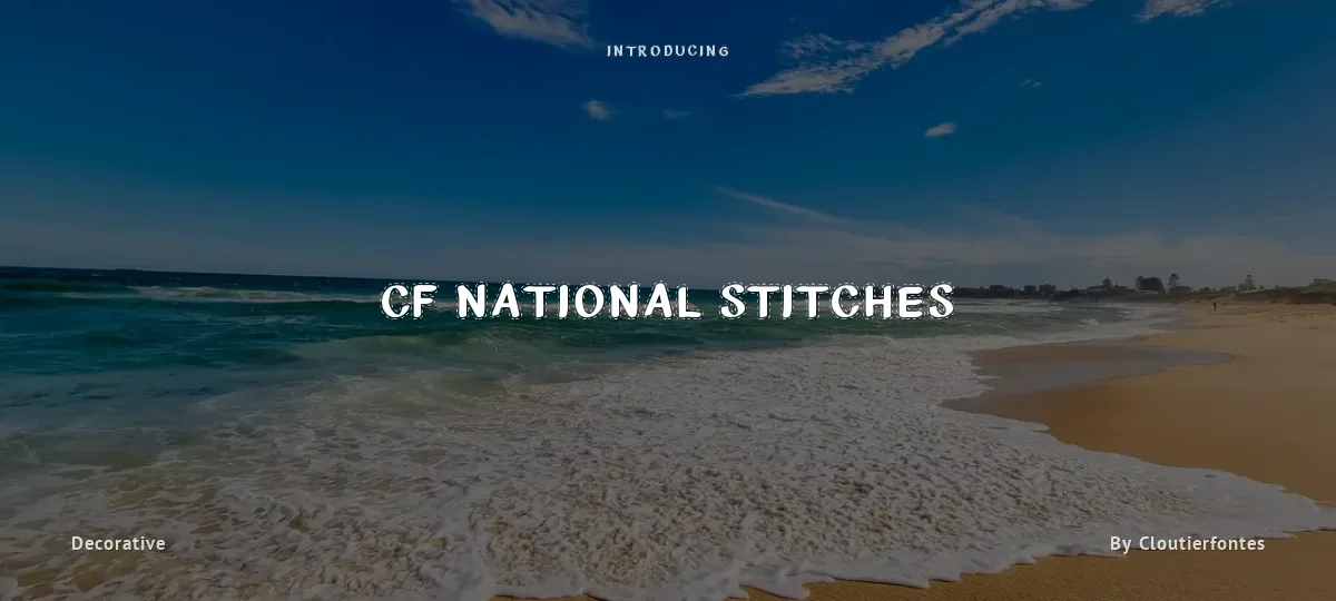 CF National Stitches font preview