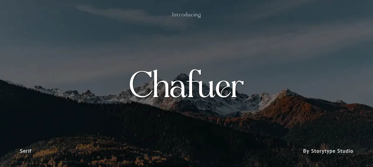 Chafuer font preview