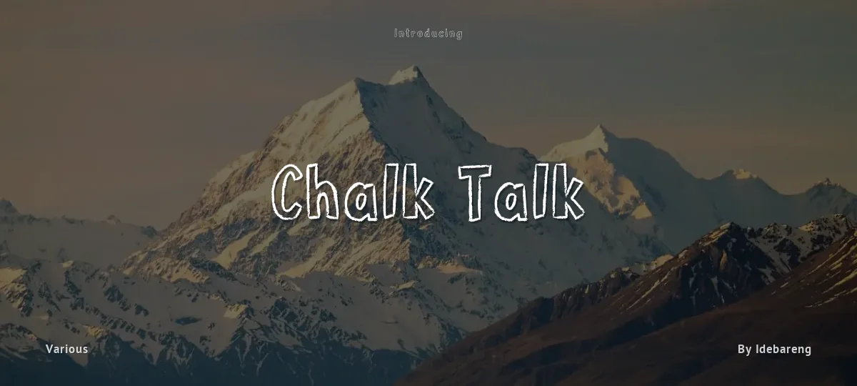 Chalk Talk font preview