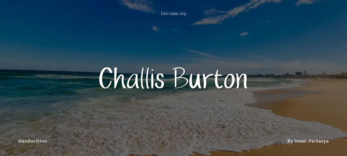 Challis Burton font preview