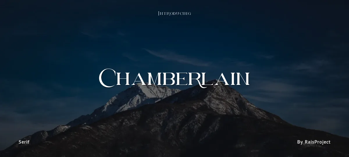 Chamberlain font preview