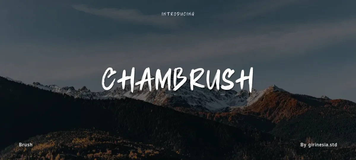 Chambrush font preview