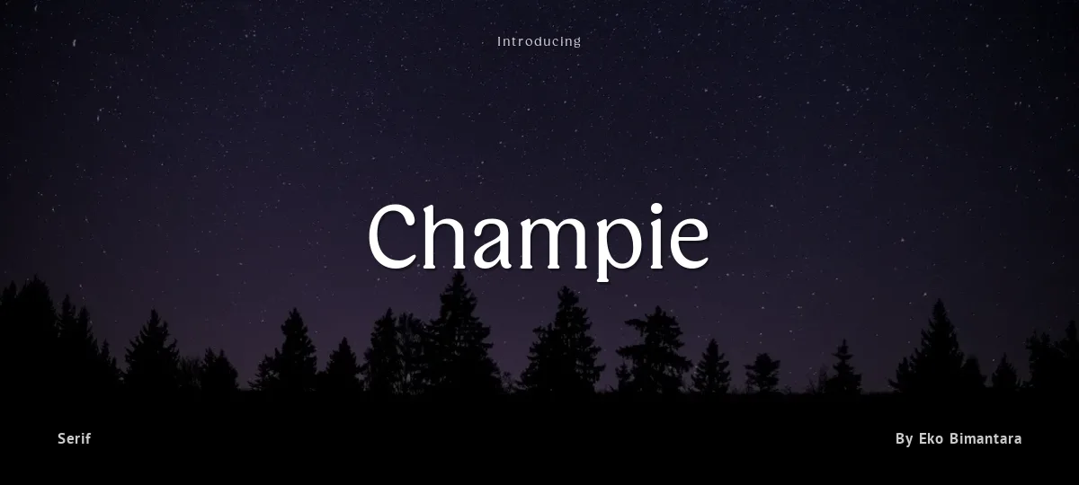 Champie font preview