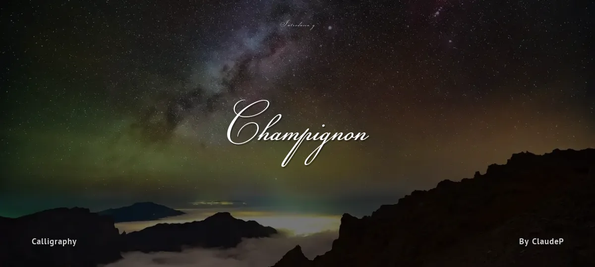 Champignon font preview