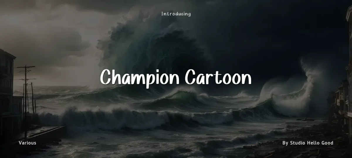 Champion Cartoon font preview