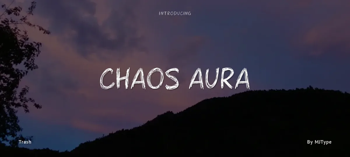 Chaos Aura font preview