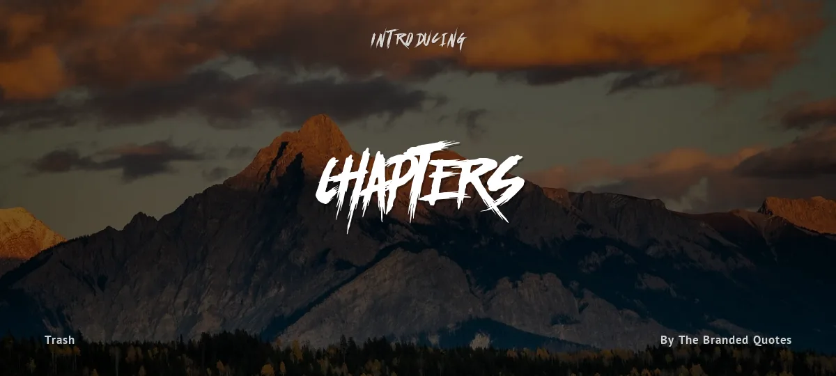 Chapters font preview